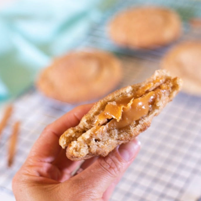 Snickerdoodle Salted Caramel LavaCookies