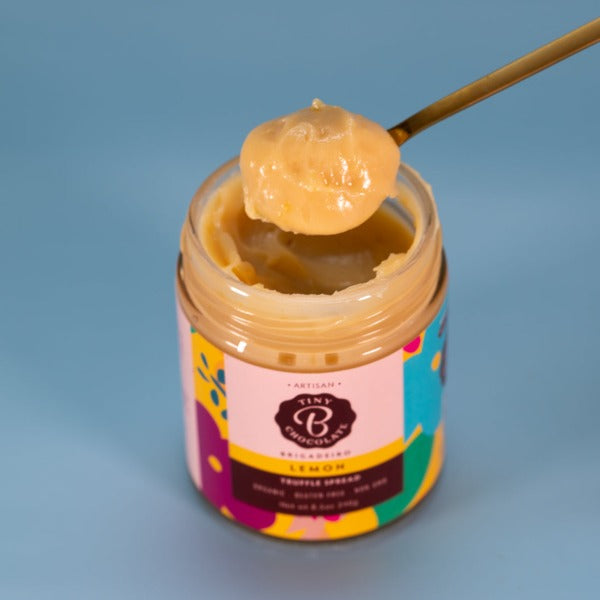lemon truffle brigadeiro spread jar