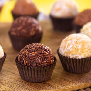 assortment of chocolate brigadeiros